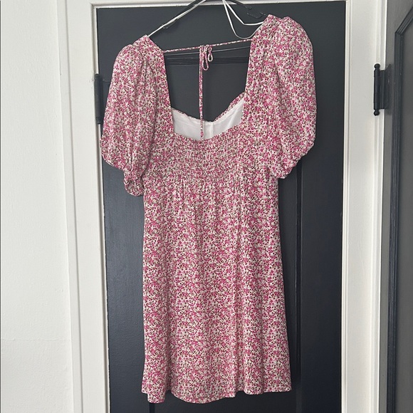 Astr Pink Floral Mini Dress - Picture 2 of 4